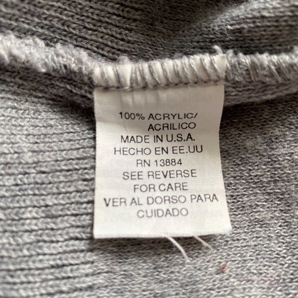 Classic IZOD Gray Acrylic Sweater Vest Men's Large - Picture 8 of 9